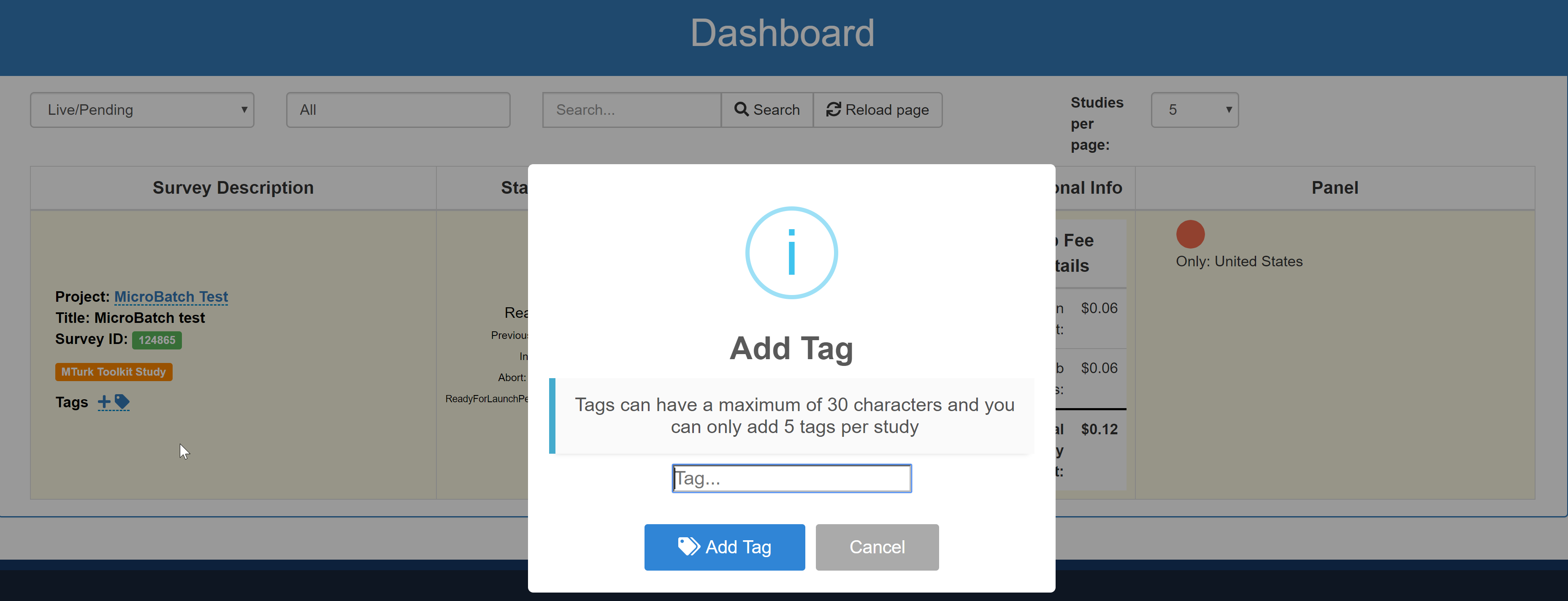 How to Add Tags on TurkPrime Dashboard