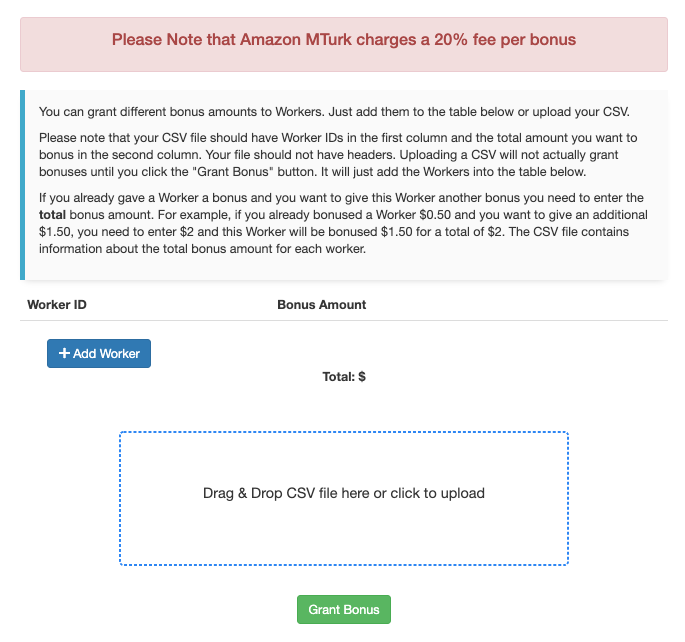 Grant Bonus to Multiple Workers