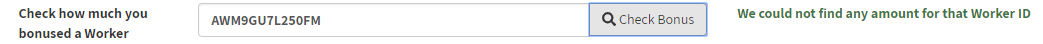 Option to check previous bonus for worker